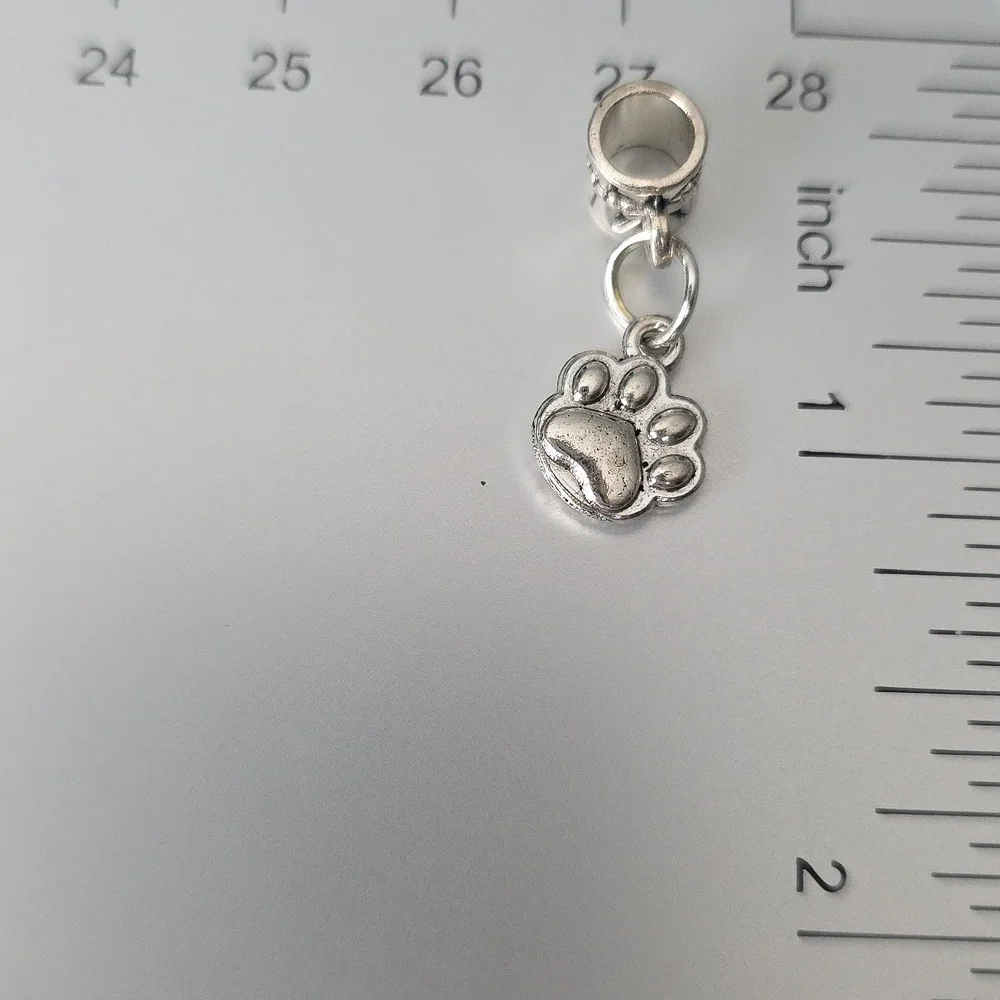 Paw Print Charm Will FIT Pandora and other European Systems - Picture 5 of 5